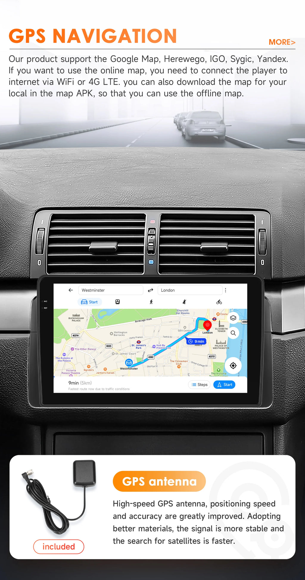 Hizpo Android Auto Car Multimedia Radio For BMW E46 M3 318/320/325/330/335 4G CarPlay GPS 2din Autoradio Navigation Wifi DSP RDS
