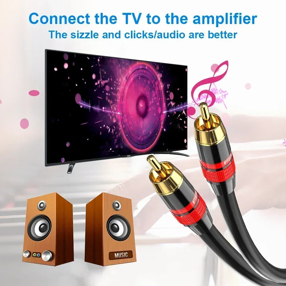 Coaxial Digital Audio RAC Cable SPDIF RCA to RCA Cable Audio Video Male for DVD Projector TV Speaker Amplifier 0.5M 1M 2M 3M 5M