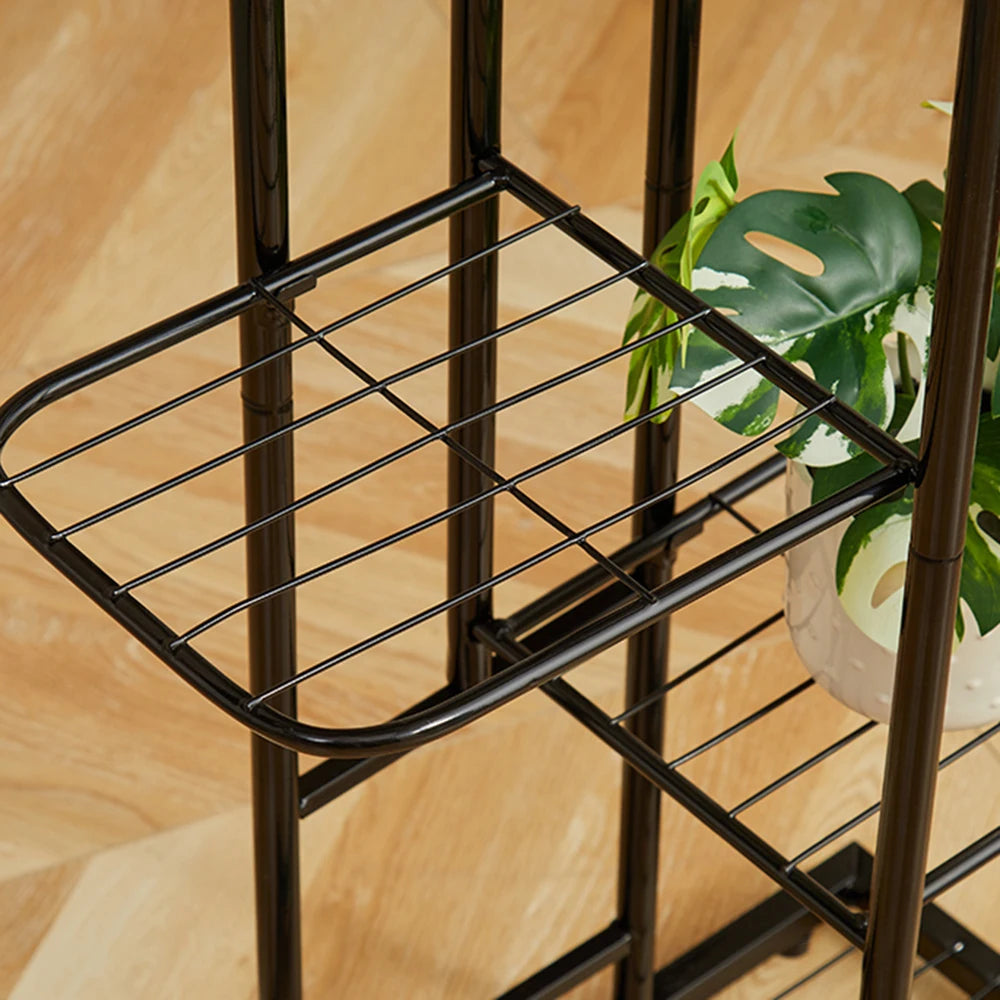 6 Tier Plant Shelves Iron Potted Flower Plant Stand Rack Multiple Flower Pot Holder Shelf Indoor Outdoor Planter Display