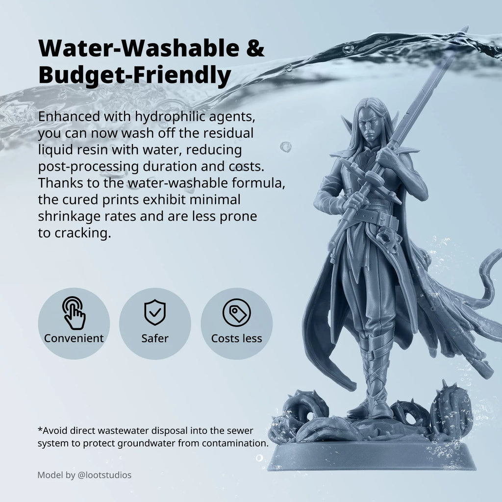 ANYCUBIC 3KG ABS-Like Resin 3.0 Water-Washable UV 405nm Photopolymer Resin 3D Resin High Precision for LCD 3D Printer