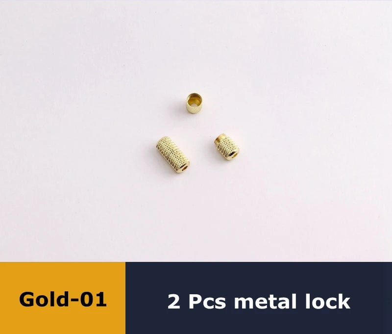 Round Shoelaces Capsule Buckle Aluminum Shoe Laces Without Ties Metal Lock Children And Adults Sneakers Shoelace Accessories