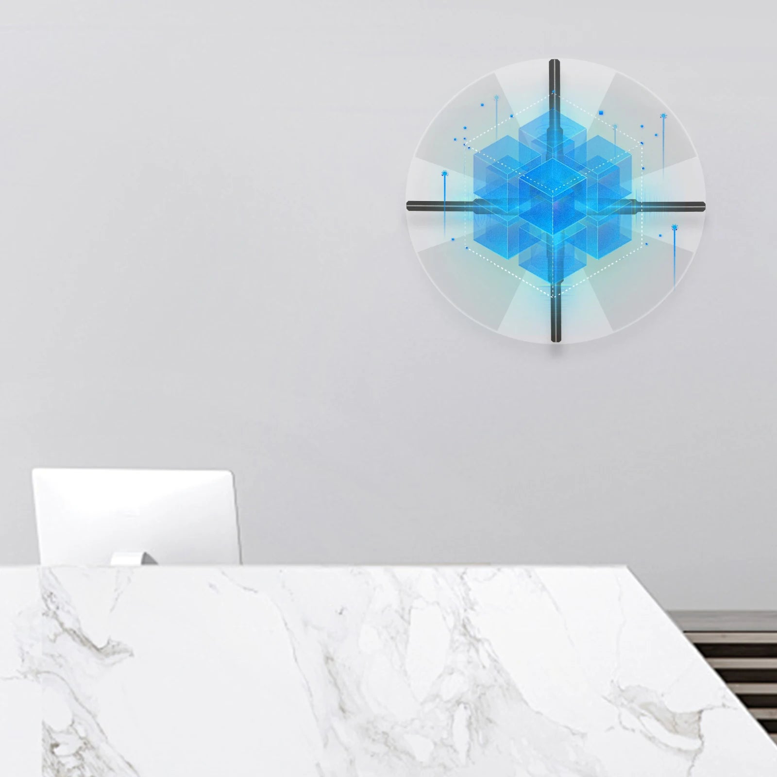 3D Hologram LED Fan 552*LED Beads Commercial/Advertising Display with WiFi Remote & APP Control Multi-Scene Application
