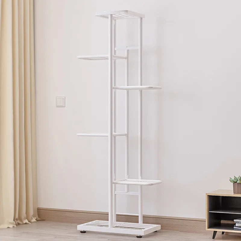 6 Tier Plant Shelves Iron Potted Flower Plant Stand Rack Multiple Flower Pot Holder Shelf Indoor Outdoor Planter Display