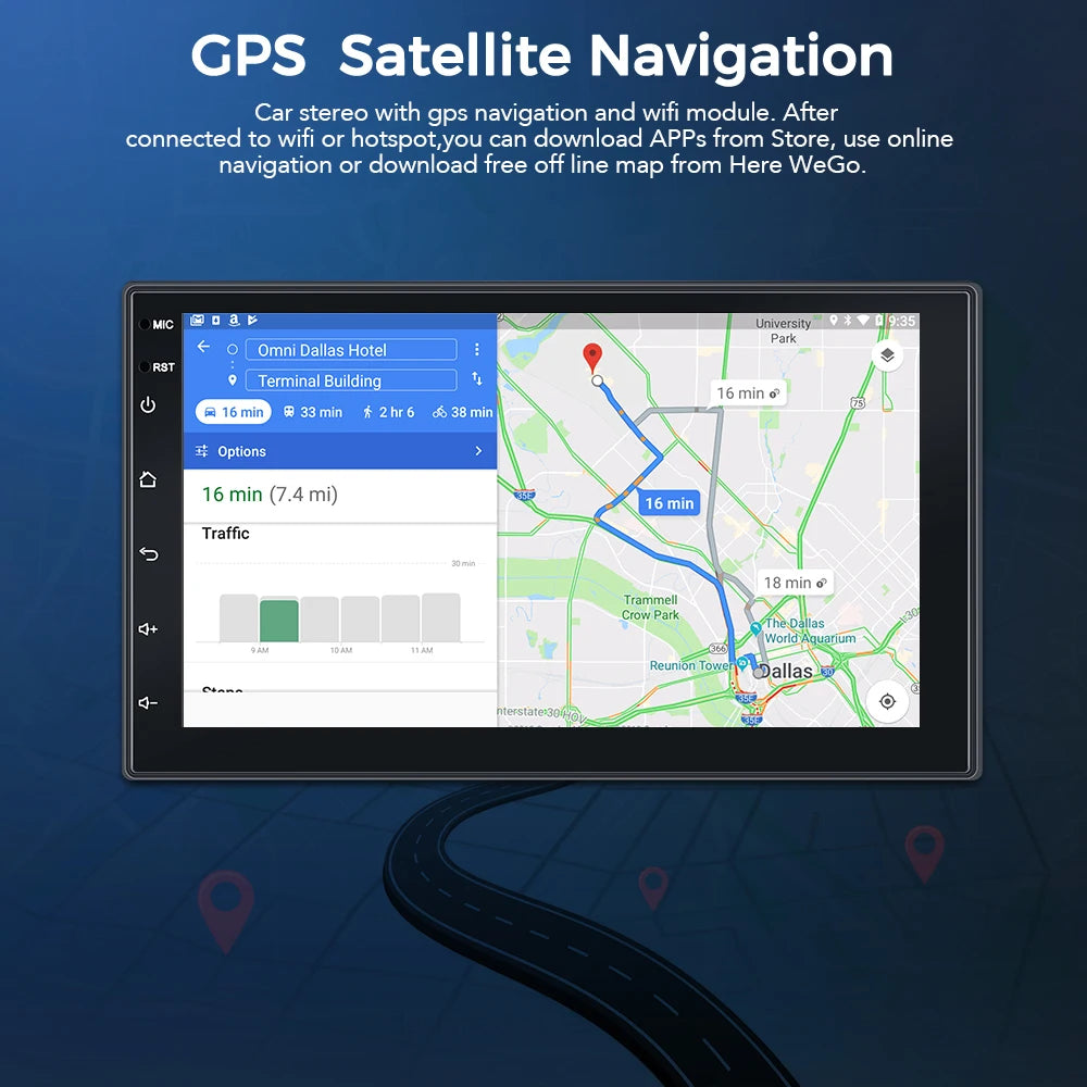 Car Radio 2 Din Multimedia Video Player Carplay Android Auto Android 13 Universal 7 Inch 2 din android Navigation Auto Stereo