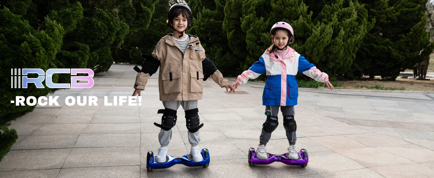 RCB Hoverboard, 6.5 Inch Two Wheel Hoverboard with Bluetooth Speaker with LED Light, Hoverboard Great Gift for Kids and Adults
