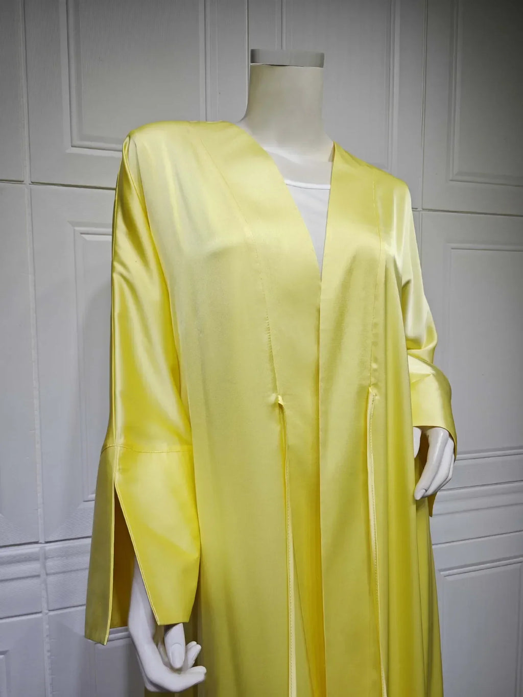 Muslim Women Pink Satin Kimono Abaya Damen Dubai Elegant Luxury Kaftan Modest Dress Islam Caftan Marocain Robe Femme Musulmane