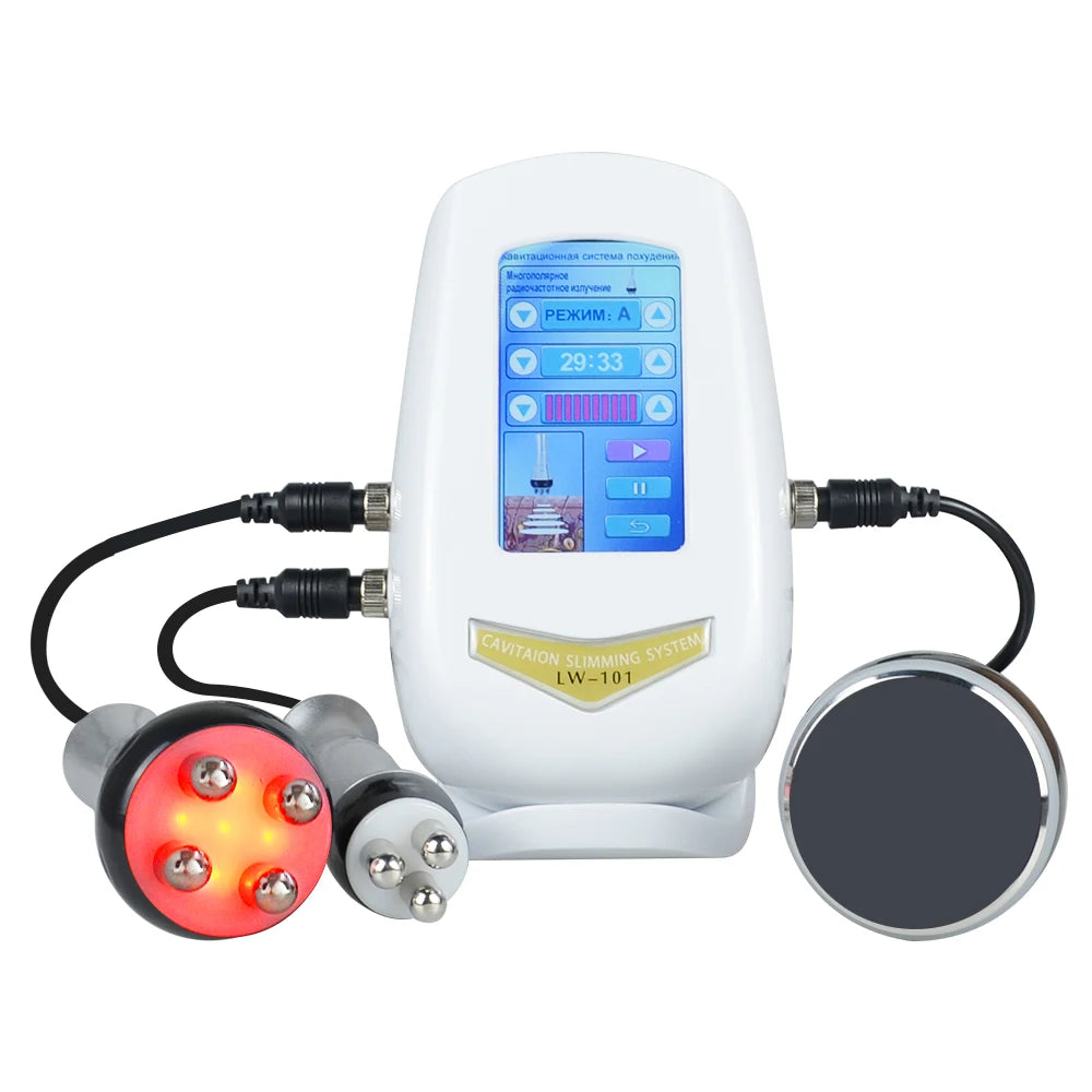3-in-1 Beauty Body Slimming Massager Cavitation Machine Multi-Functional Device Face Body Tightening Lifting Spa Skincare Tool