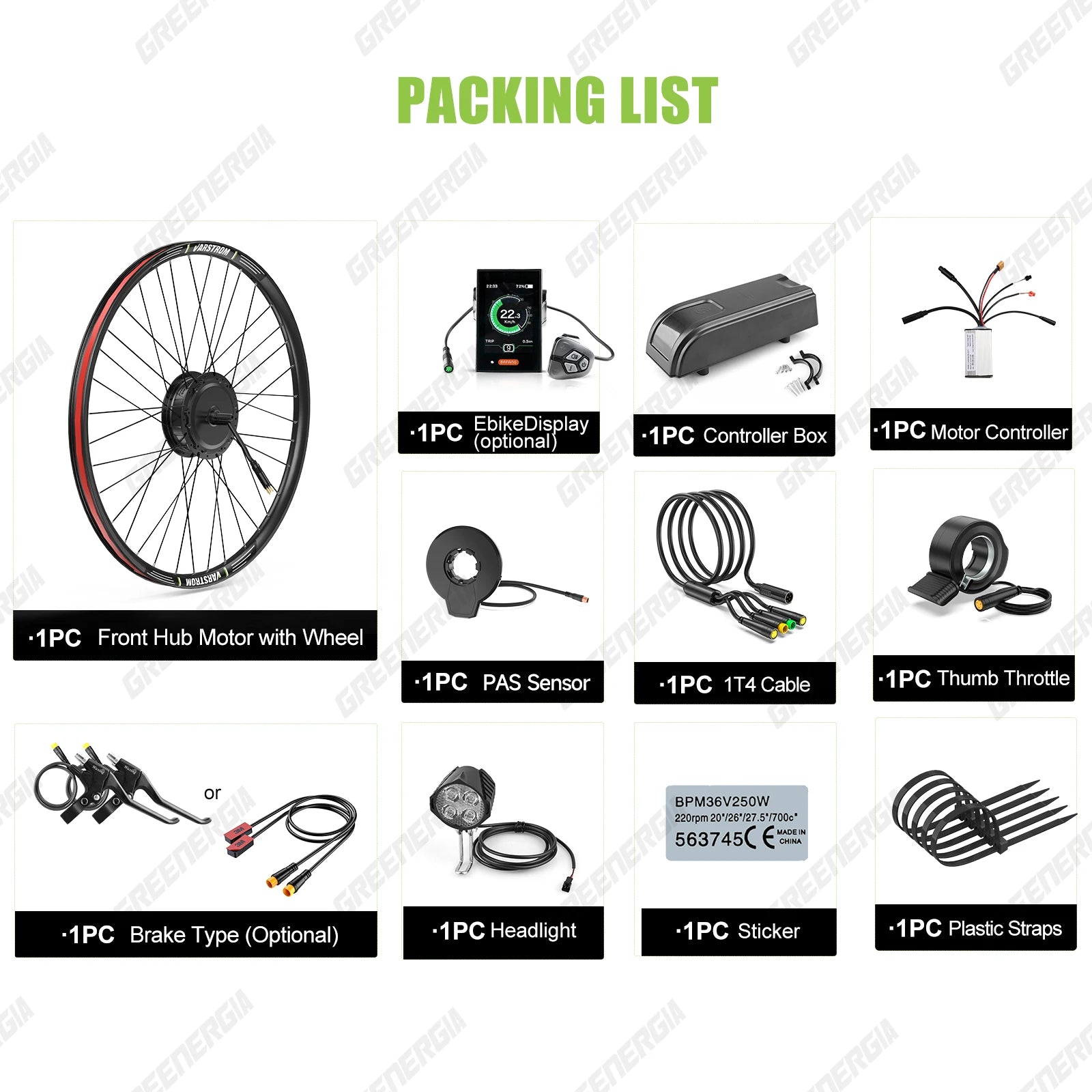 Bafang 48V 500W Front Rear Hub Motor Brushless Gear Bicycle Electric Bike Conversion Kit 20-29 Inch 700C Wheel Drive Engine