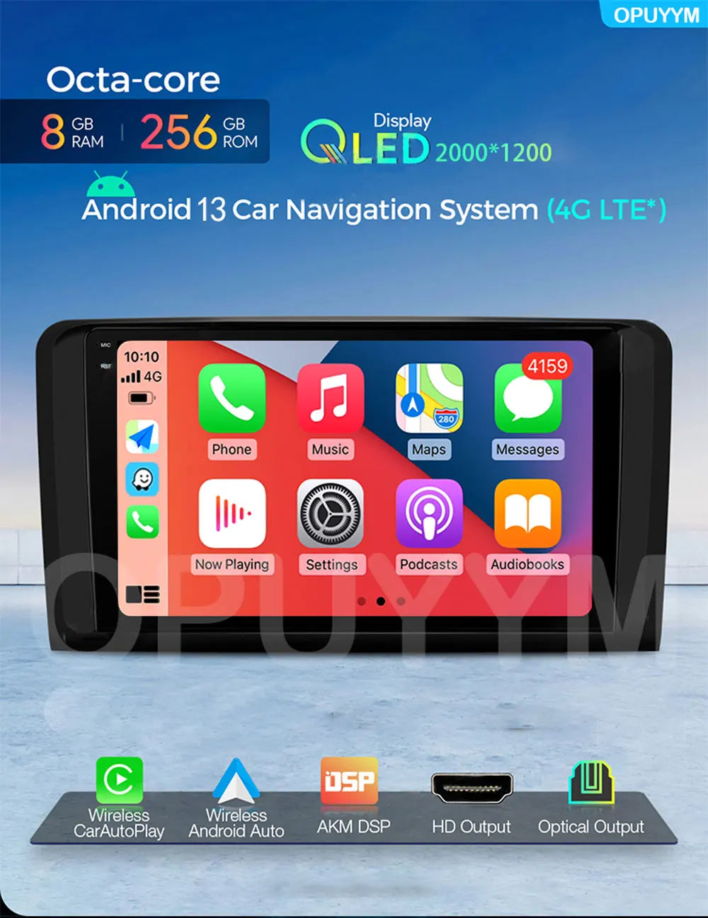 Android 14 For Hyundai i10 2 2013 -2018 LHD 2K QLED Stereo Car Radio Multimedia Video Player GPS AI Voice CarPlay 4G Navigation