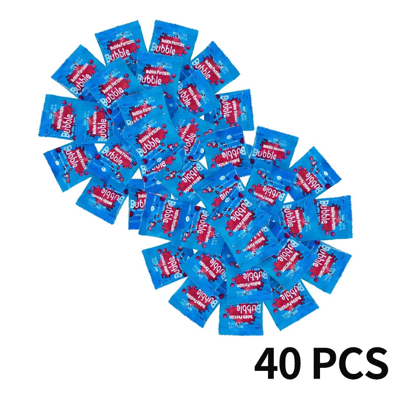 Bubble Liquid Supplement Granule Packaging – Each pack contains 10 sachets of granules, suitable for high-capacity bubble machines