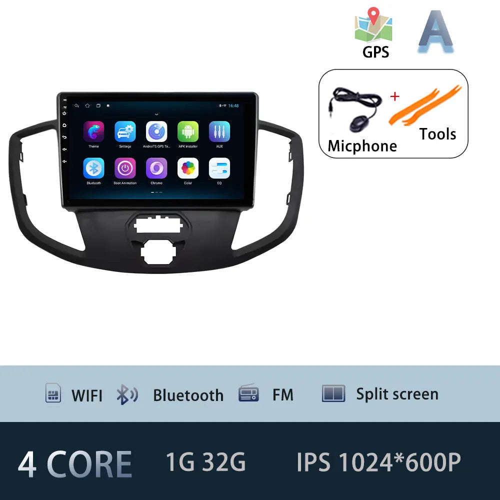 Android 15 for Ford Transit 2015 - 2018 Qualcomm Snapdragon Navigation 4G WIFI  Multimedia Player Auto Carplay auto BT