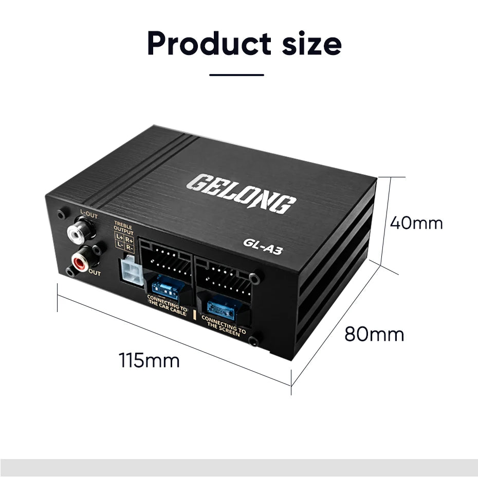 Junsun 4×80W DSP Car Power Amplifier Audio Processor Plug-and-Play Upgrade Deep Bass & Subwoofer Output Improve Sound Quality