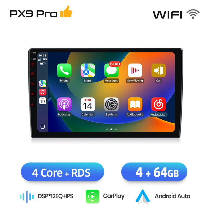 AWESAFE PX9 Car Radio Autoradio for PEUGEOT 207 207CC 2006-2015 Wireless Carplay Screen Android Auto Stereo GPS Navi FM RDS BT