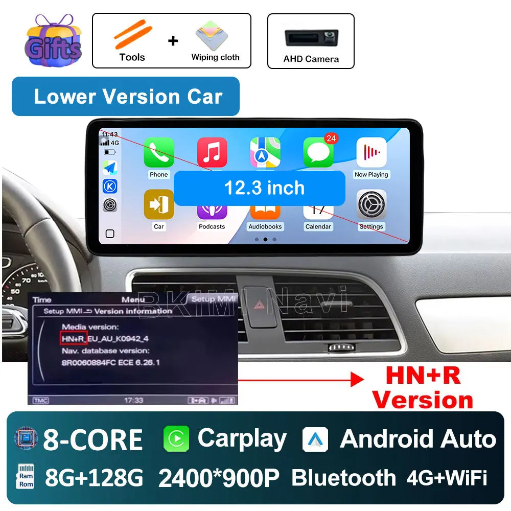 Android OS Car Radio for Audi Q3 2013 2014 2015 2016- 2018 Video Multimedia Player 4G GPS Navi Carplay Auto Accessories DSP BT