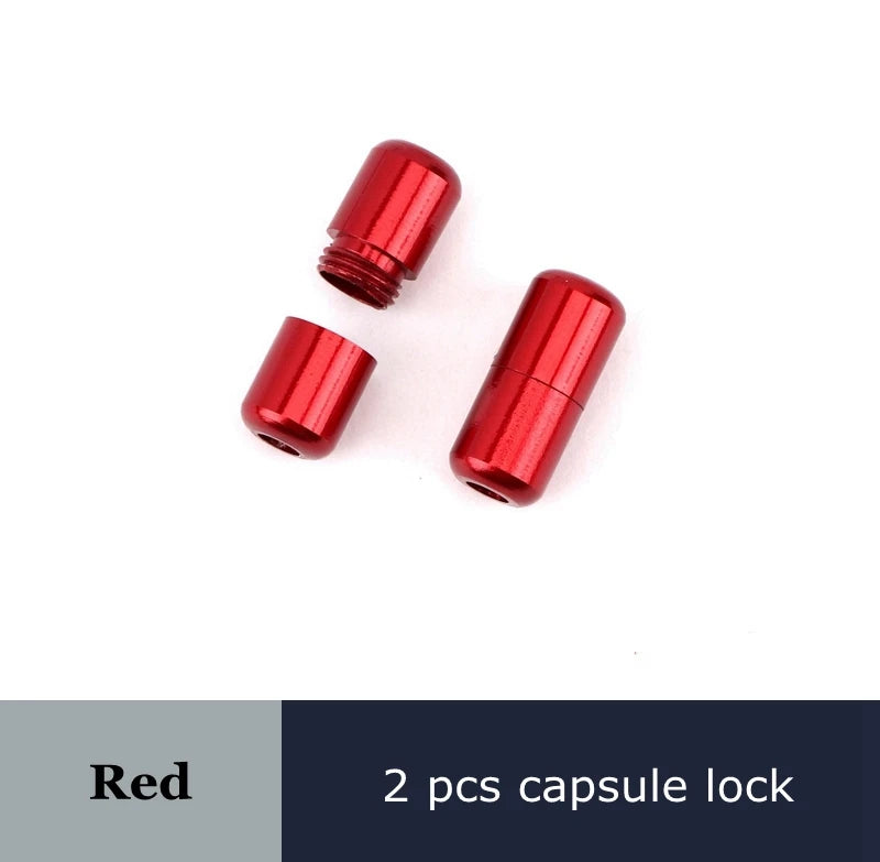 Round Shoelaces Capsule Buckle Aluminum Shoe Laces Without Ties Metal Lock Children And Adults Sneakers Shoelace Accessories