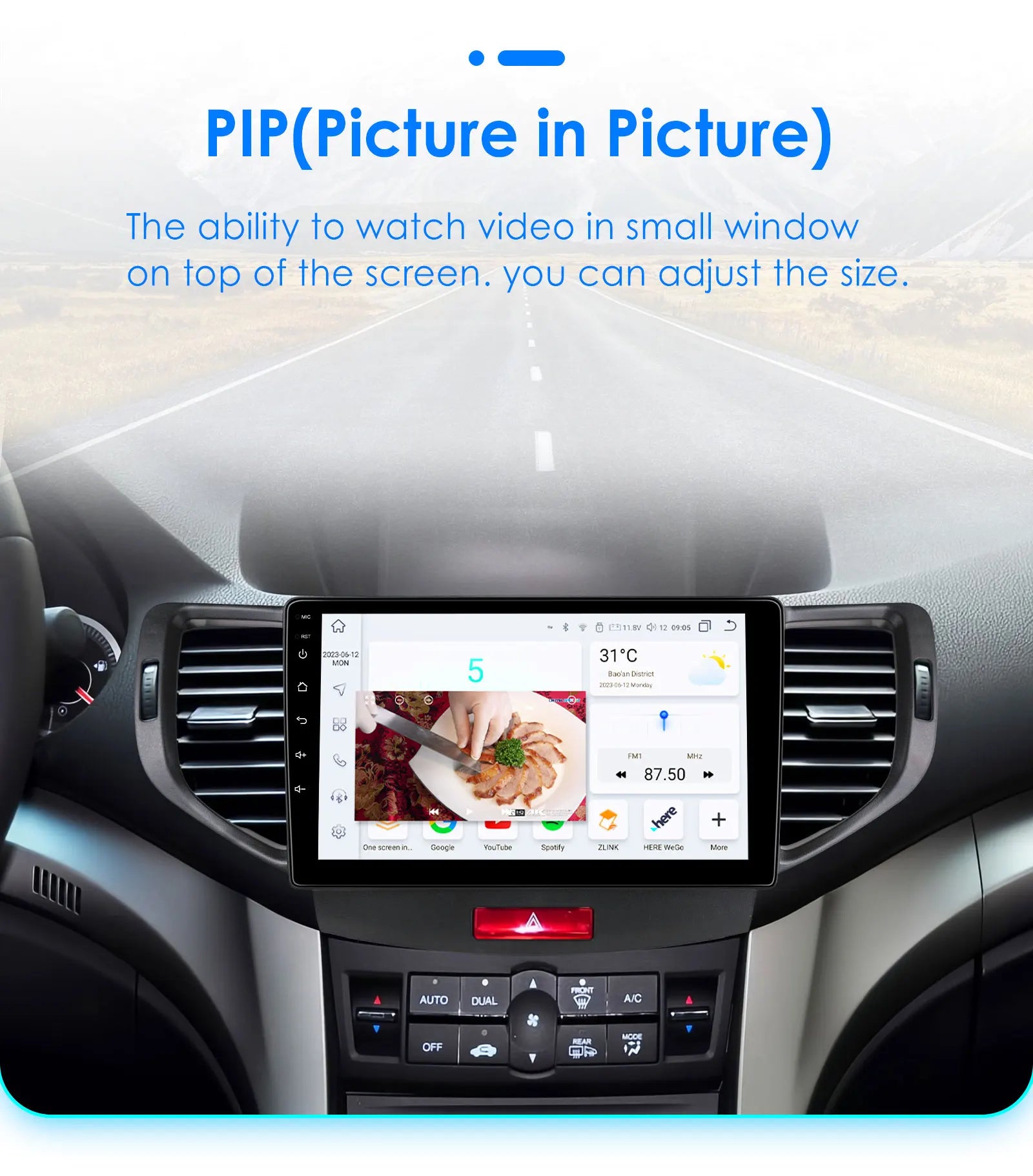 Android 12 for Honda Accord 8 Acura TSX 2008-2012 Auto radio Multimedia Video player GPS navigation Stereo 2din RDS DSP Carplay