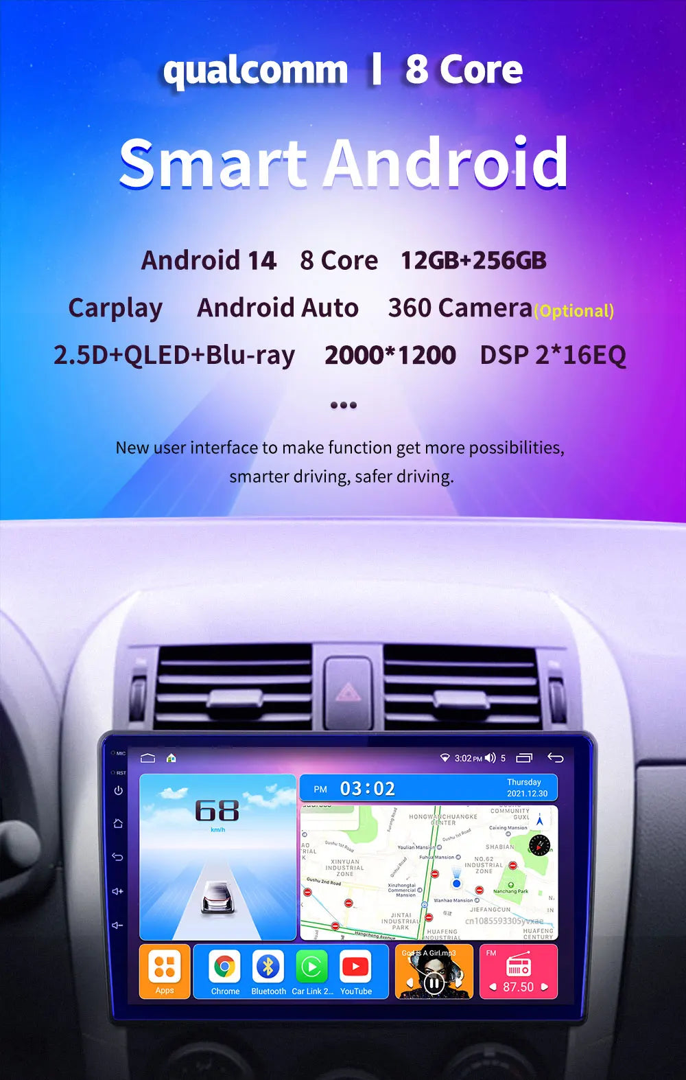 Android 15 Car Radio For Fiat Ducato 3 2006-2022 For Peugeot Boxer 2 2006-2022 For Citroen Jumper 2 2006-2022 Multimedia Stereo