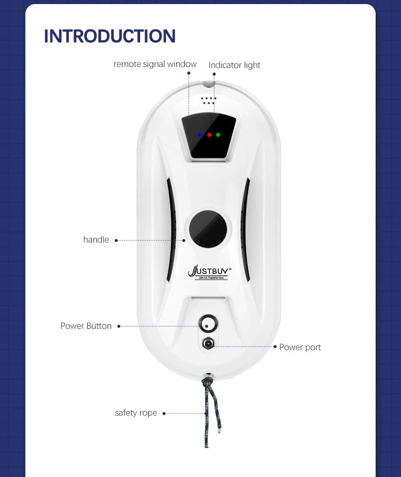 Window Robot Vacuum Cleaner Auto Working Electric Glass Limpiacristales Remote Control For Home