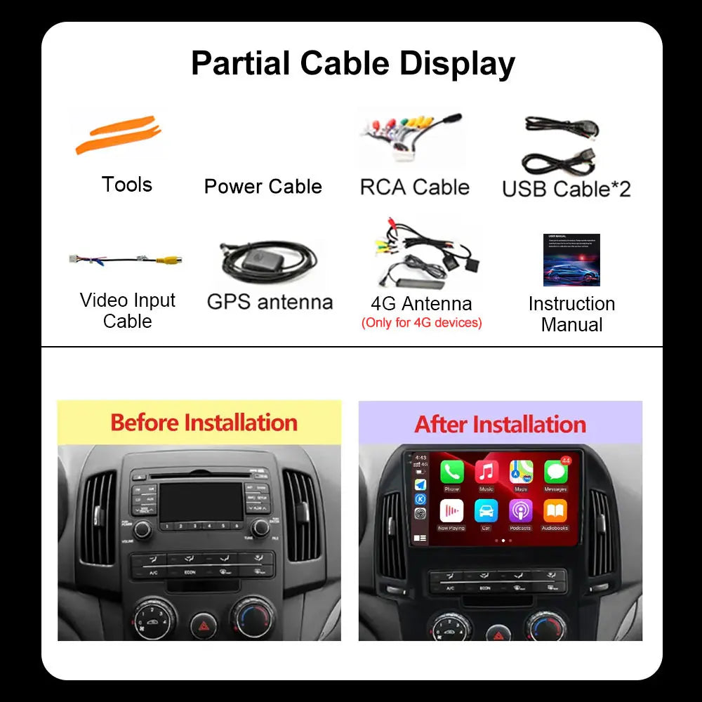 Android OS For Hyundai I30 2006 2007 2008 2009 2010 2011 Car Radio Multimedia Player DSP Stereo WiFi GPS Navigation Head Unit