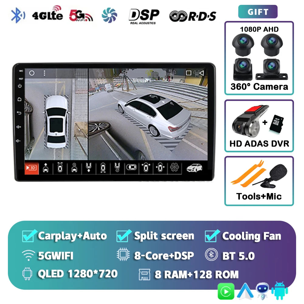 Android 15 Car Radio For Fiat Ducato 3 2006-2022 For Peugeot Boxer 2 2006-2022 For Citroen Jumper 2 2006-2022 Multimedia Stereo