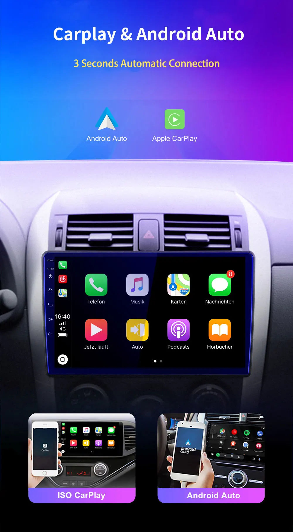 Android 15 Car Radio For Fiat Ducato 3 2006-2022 For Peugeot Boxer 2 2006-2022 For Citroen Jumper 2 2006-2022 Multimedia Stereo