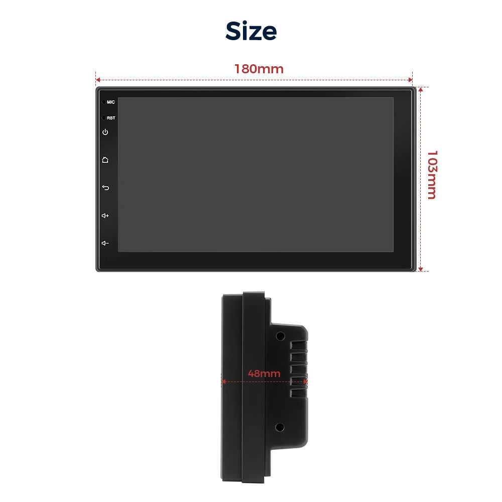 Car Radio 2 Din Multimedia Video Player Carplay Android Auto Android 13 Universal 7 Inch 2 din android Navigation Auto Stereo