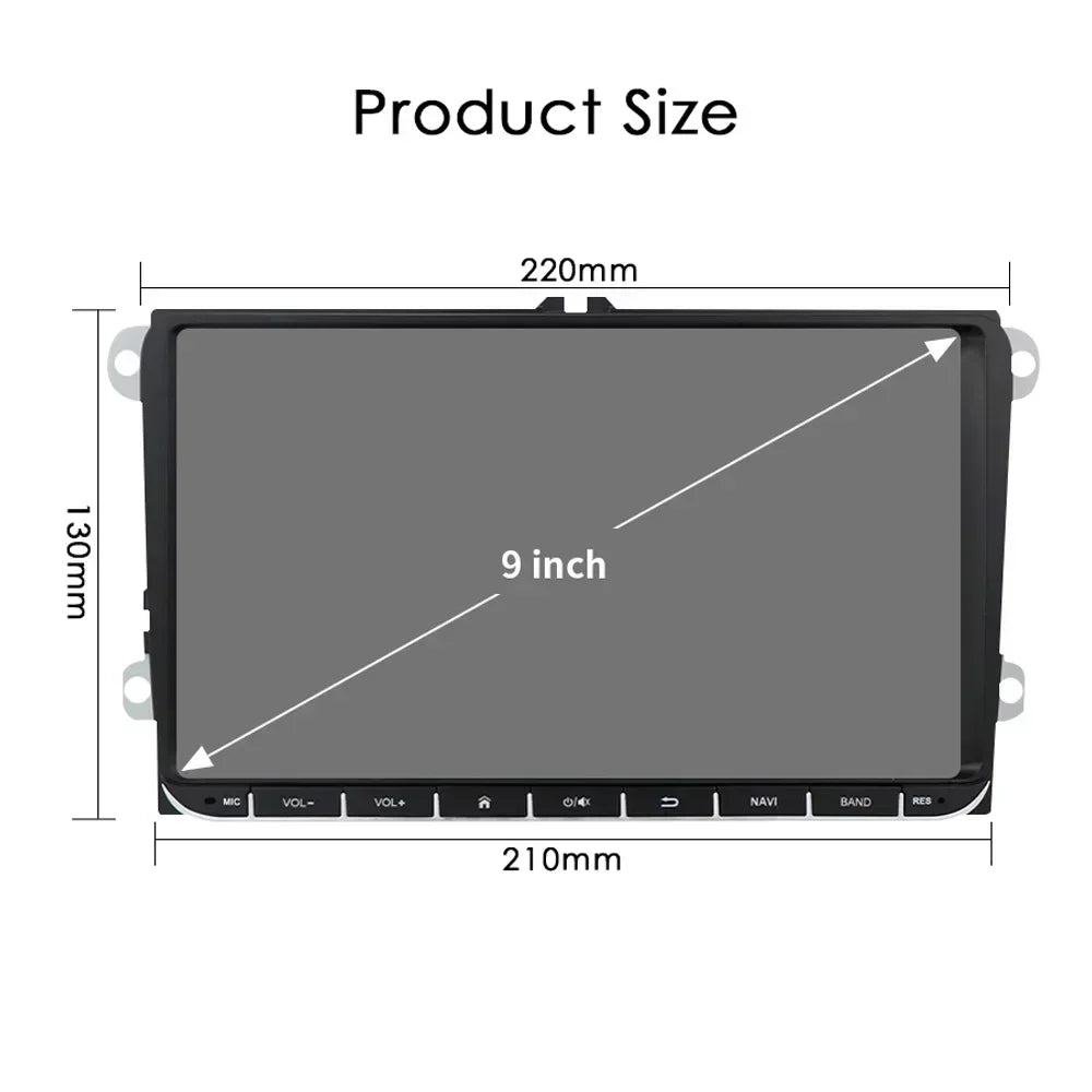 Hizpo 2din Carplay Android 14 UIS7862 Car Radio Multimedia Player for Volkswagen Golf Polo Tiguan Passat B7 B6 SEAT Leon DSP RDS