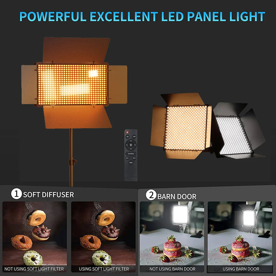 LED Photo Studio Light For Youbute Game Live Video Lighting On Camera 40W/50W Portable Video Recording Photography Panel Lamp