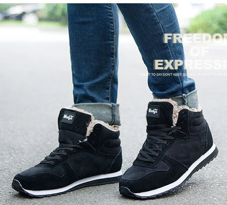 2026 Men Boots Winter  Sports Ankle Boots Thickened Plus Size Women Casual Fashion Short Boots Cotton Shoes Platform Snow Boots