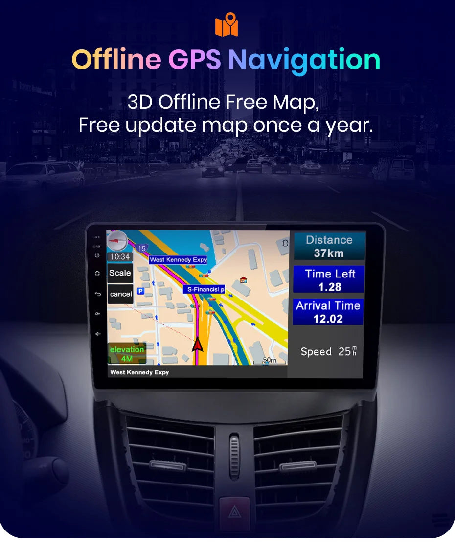 AWESAFE PX9 Car Radio Autoradio for PEUGEOT 207 207CC 2006-2015 Wireless Carplay Screen Android Auto Stereo GPS Navi FM RDS BT
