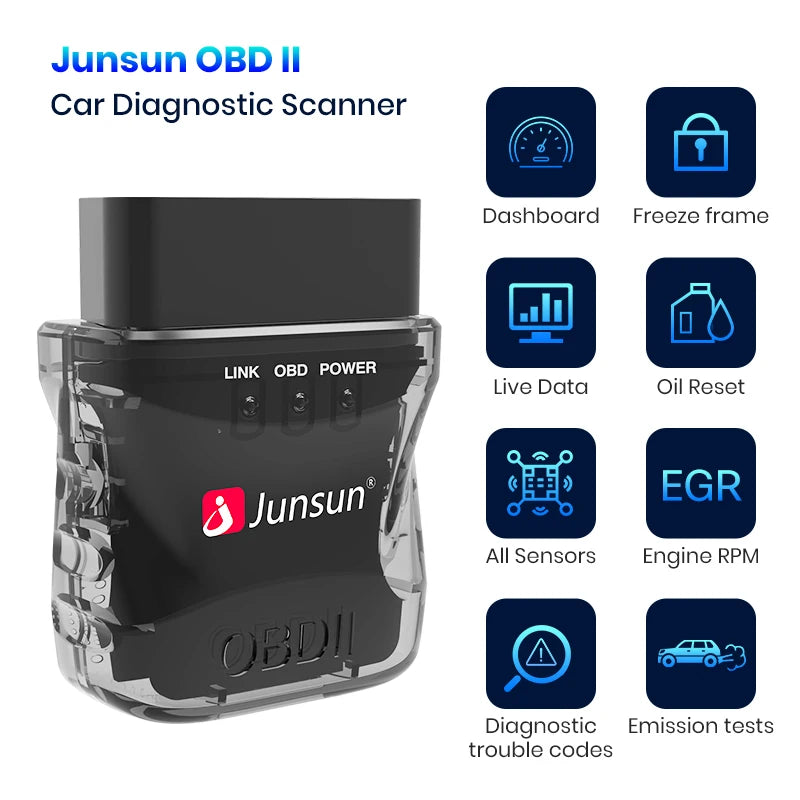 Junsun Auto Scanner mini ELM327 Bluetooth OBD2 Adapter Car Diagnostic Tool Scan Tool