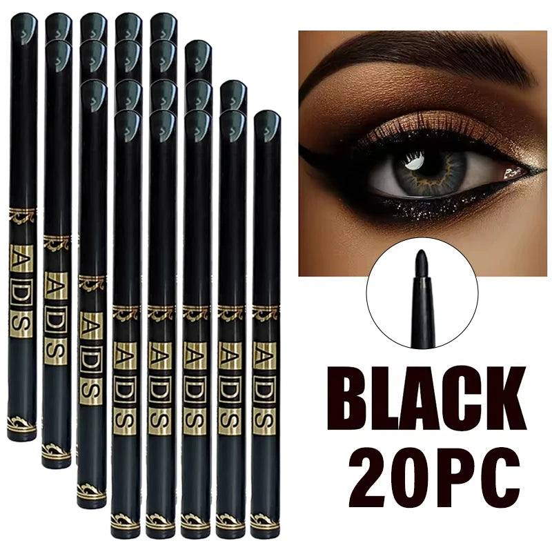 30Pcs Waterproof Lasting Liquid Eyeliner Wholesale No Ink Leakage Smooth Quick-Dry Black Coffee Eyeliner Gel Non-fading Makeup
