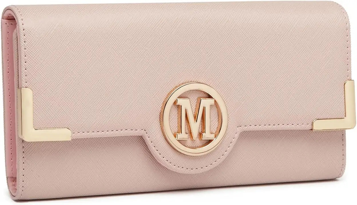 Miss Lulu WOMEN'S purse Long Wallet with zipper PU leather Card hand fan keys Holder Phone Case