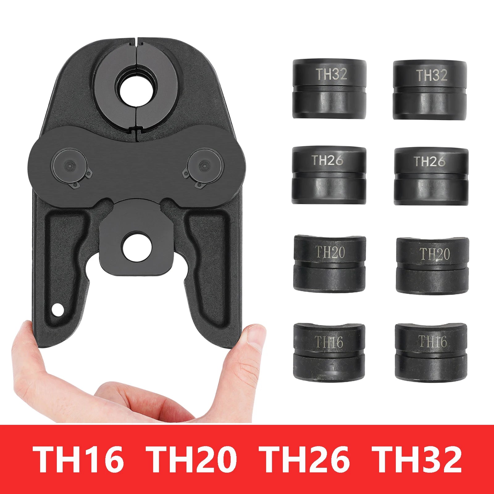 Jaw + Molds TH16, TH20, TH26, TH32 Hydraulic pex-al-pex Tube Fittings Pipe Crimping Tool Pliers