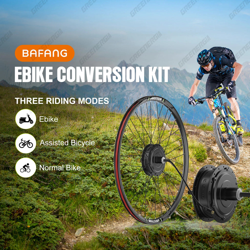 Bafang 48V 500W Front Rear Hub Motor Brushless Gear Bicycle Electric Bike Conversion Kit 20-29 Inch 700C Wheel Drive Engine