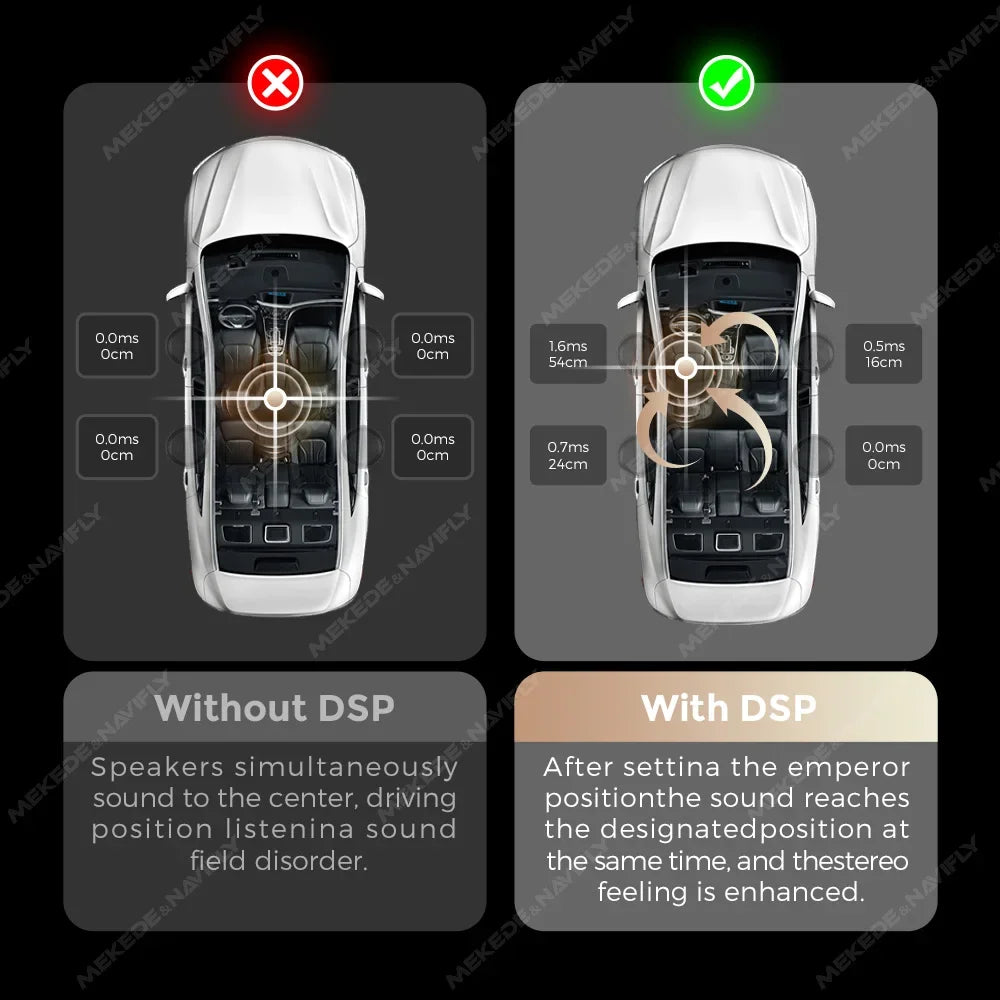 Android Radio DSP Audio Processor 4*80W Amplify Automotive Sound Modules Electronics Stereo Amplifer APP Automobiles Car Parts