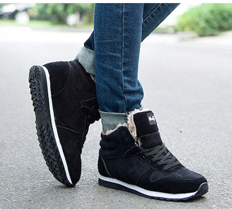 2026 Men Boots Winter  Sports Ankle Boots Thickened Plus Size Women Casual Fashion Short Boots Cotton Shoes Platform Snow Boots