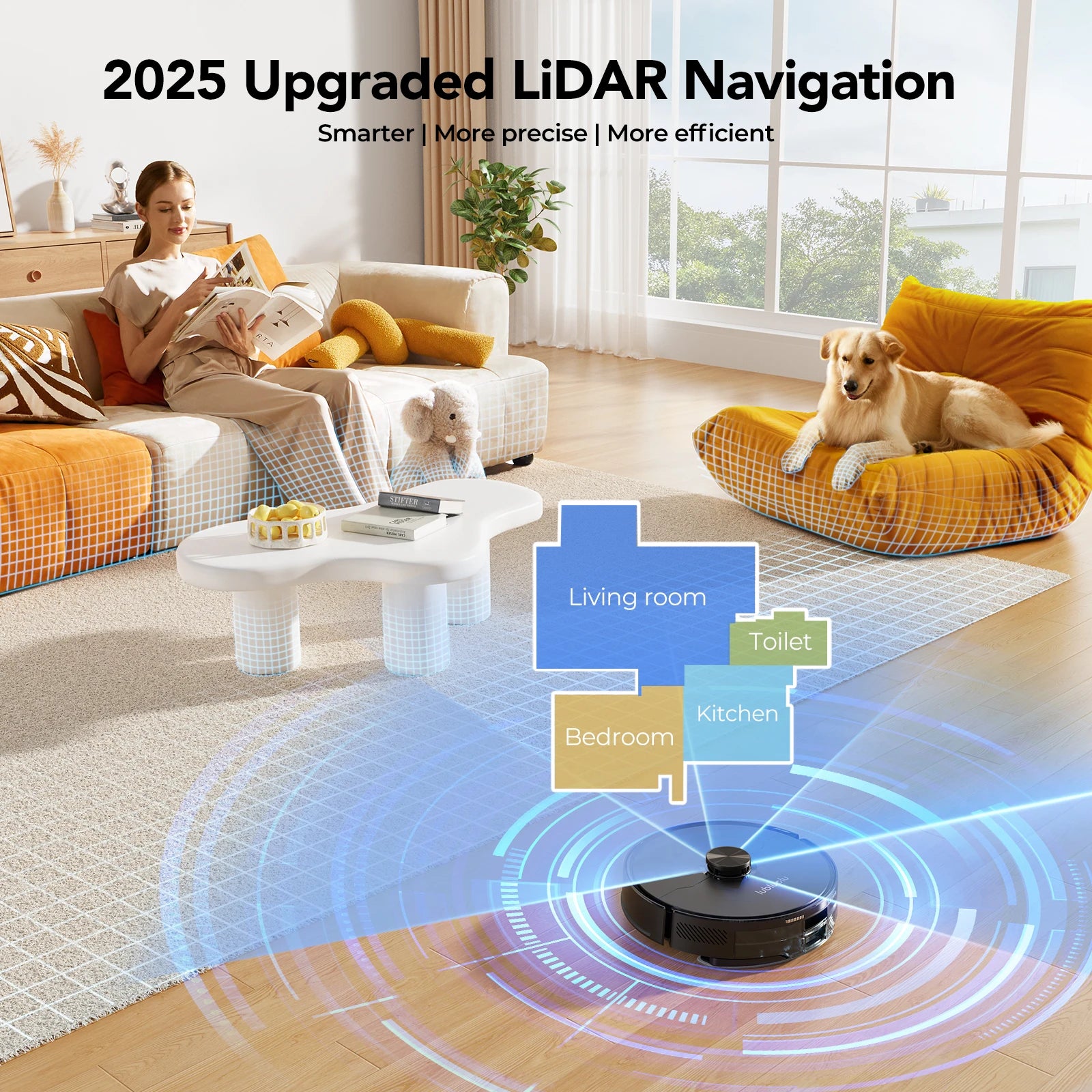Lubluelu L15 Max  Robot Vacuum Mop Combo 5500Pa Robot Vacuum Auto-Charging  5 Maps 24 No-go Zones 3 In 1 Robot Vacuum Cleaner