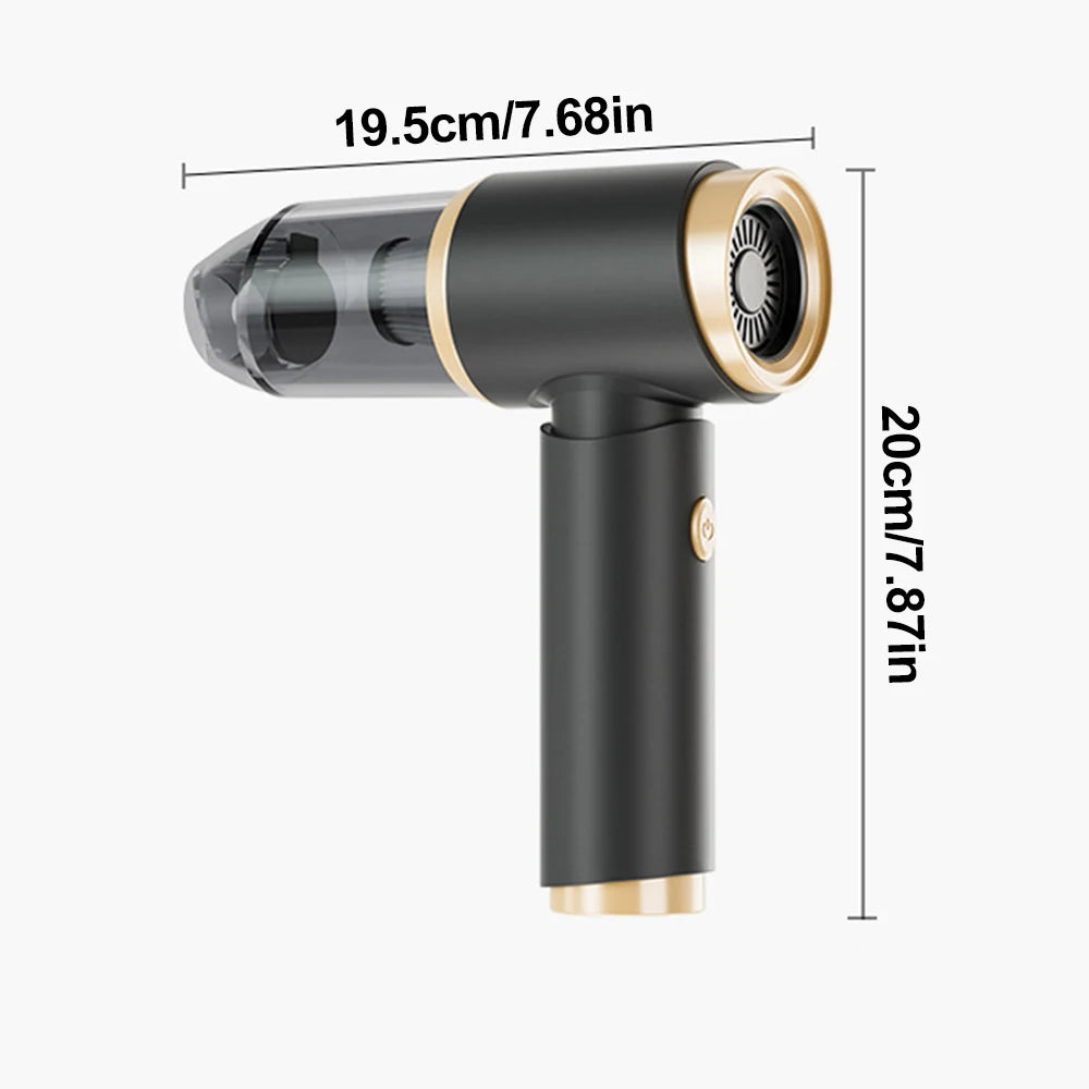 Cordless Rechargeable Car Vacuum Cleaner handheld Portable  Motor Vacuum Cleaner 60W With Short Long Nozzle Brush