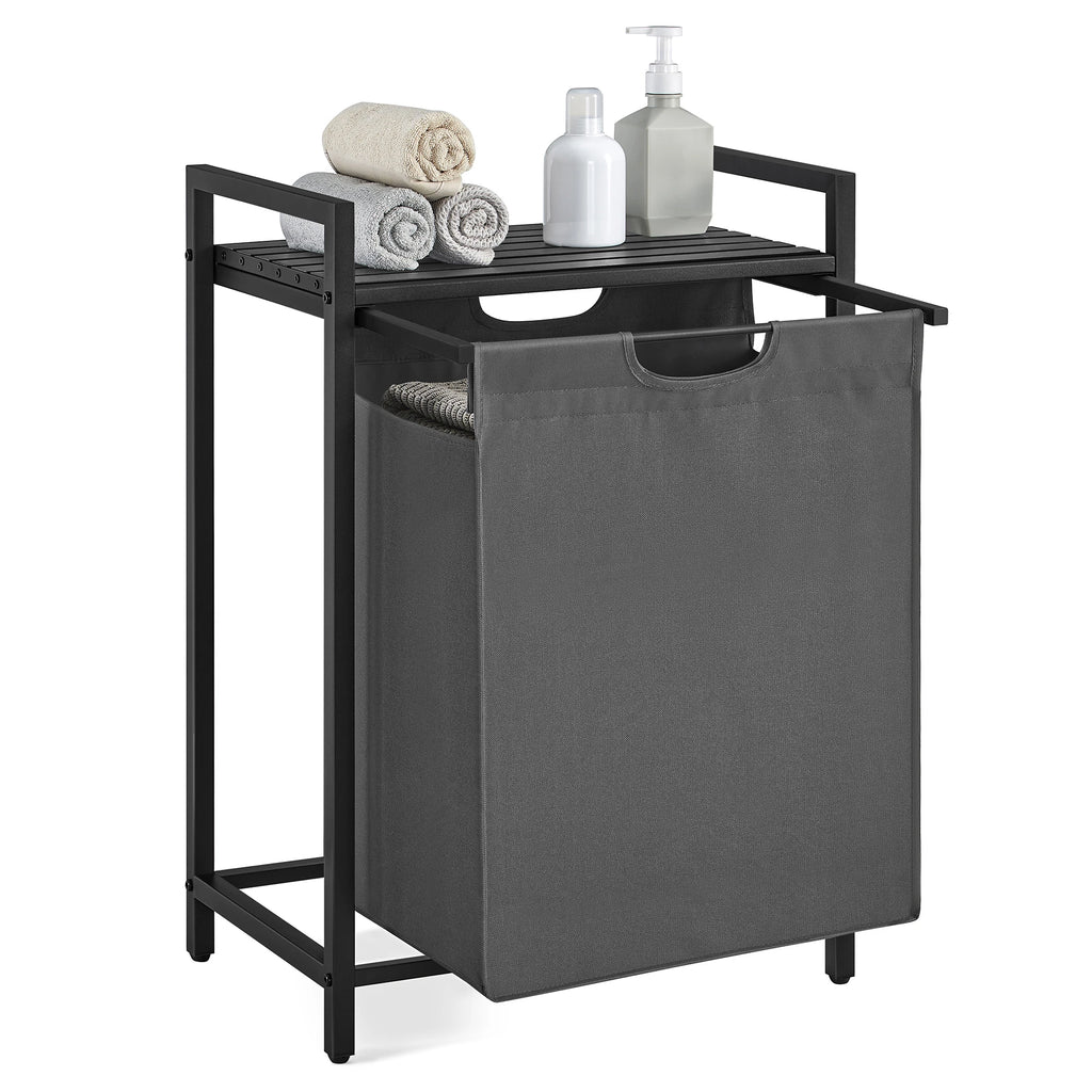 VASAGLE laundry basket Laundry Collector with Storage, Laundry Box, Oxford Fabric Laundry Bag Extendable Detachable Metal Frame