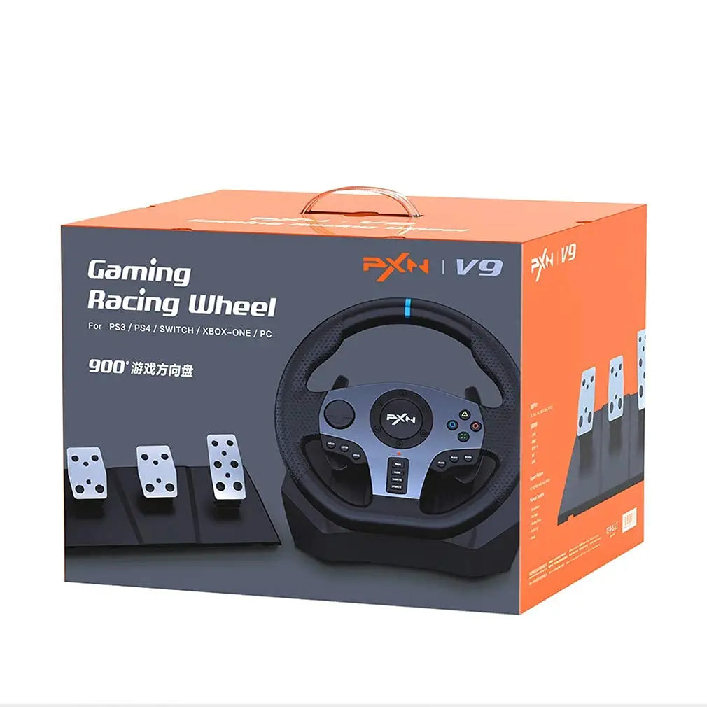 PXN V9 Gen2/V9 Gaming Steering Wheel 270°/900° Racing Simulator for PS4,PS3,PC Windows 7/8/10/11,Xbox One,Xbox Series X/S