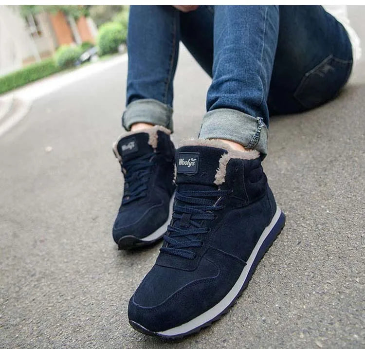 2026 Men Boots Winter  Sports Ankle Boots Thickened Plus Size Women Casual Fashion Short Boots Cotton Shoes Platform Snow Boots