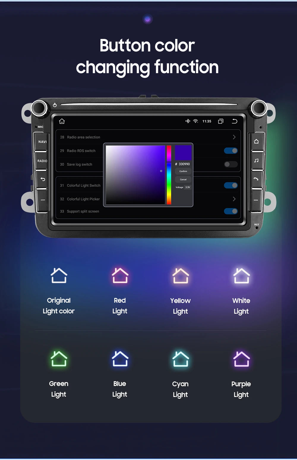 For Volkswagen Passat B6 VW Golf 5 Transporter Polo Jetta Skoda Seat Android 14 Carplay 2 Din Car Radio Multimedia Player GPS 4G