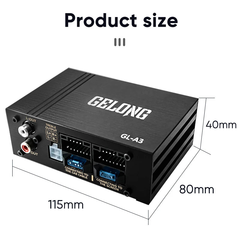 Junsun 4×80W DSP Car Power Amplifier Audio Processor Plug-and-Play Upgrade Deep Bass & Subwoofer Output Improve Sound Quality