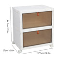 2/4/5 Tier Foldable Storage Box with Lid Collapsible Storage Shoes Rack Organizers Household Organizer Box with Wheels