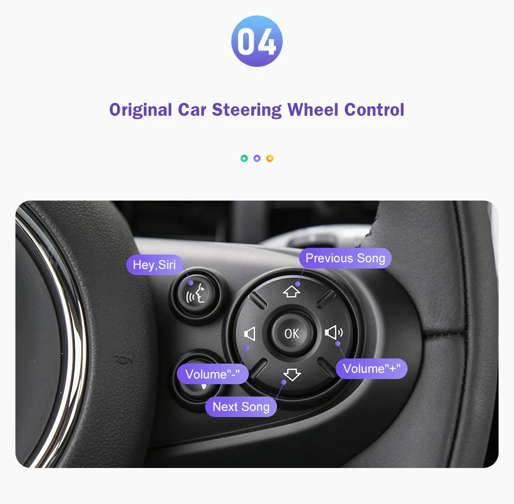 Wireless CarPlay for Mini R55 R56 R57 R58 R59 R60 R61 F54 F55 Clubman Countryman Hardtop John Cooper F56 F57 Android Auto