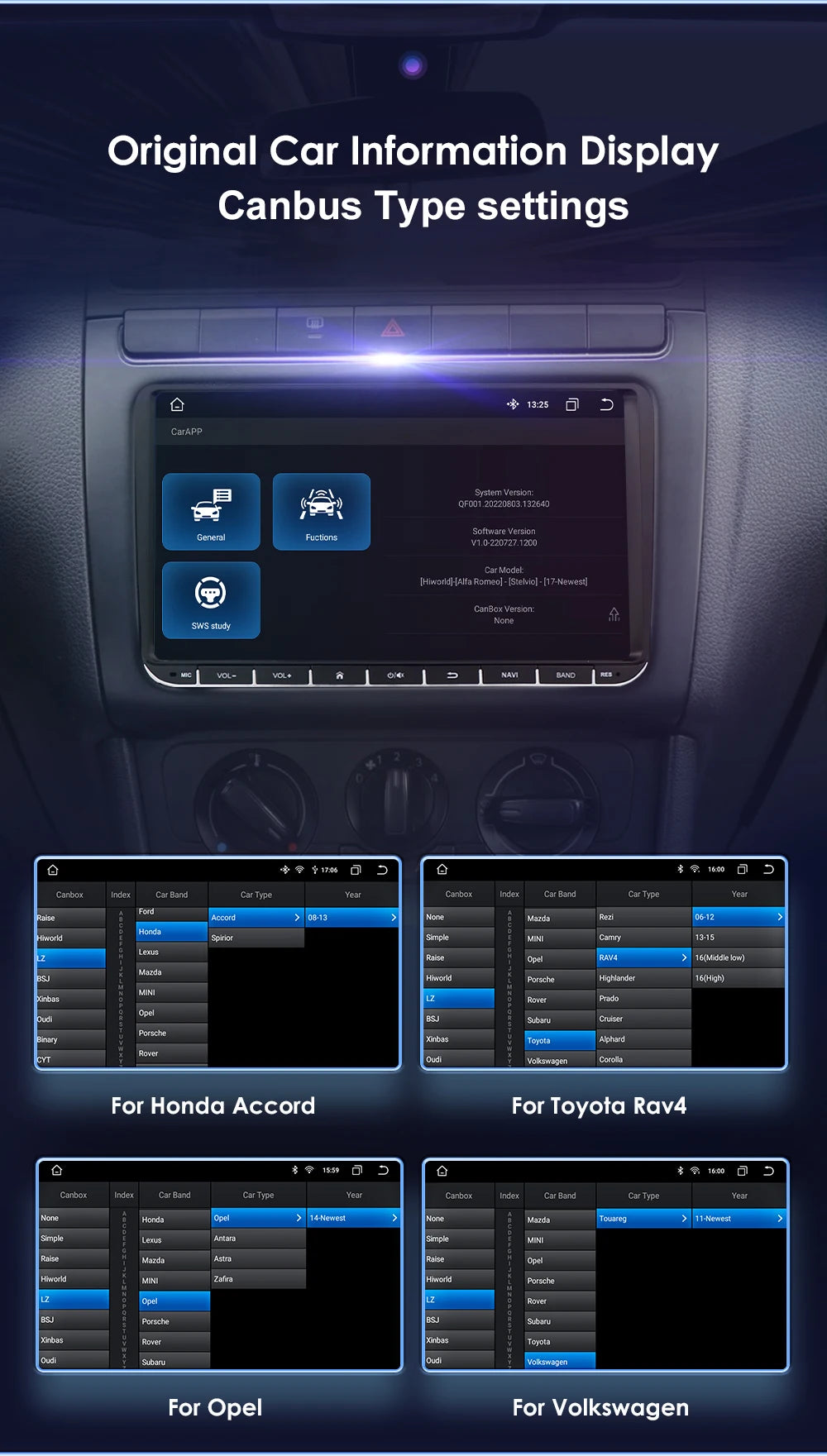 Hizpo Car Multimedia Player 2din Android 13 Radio For VW Volkswagen Golf Polo Skoda Rapid Octavia Passat b6 7 Tiguan Carplay GPS