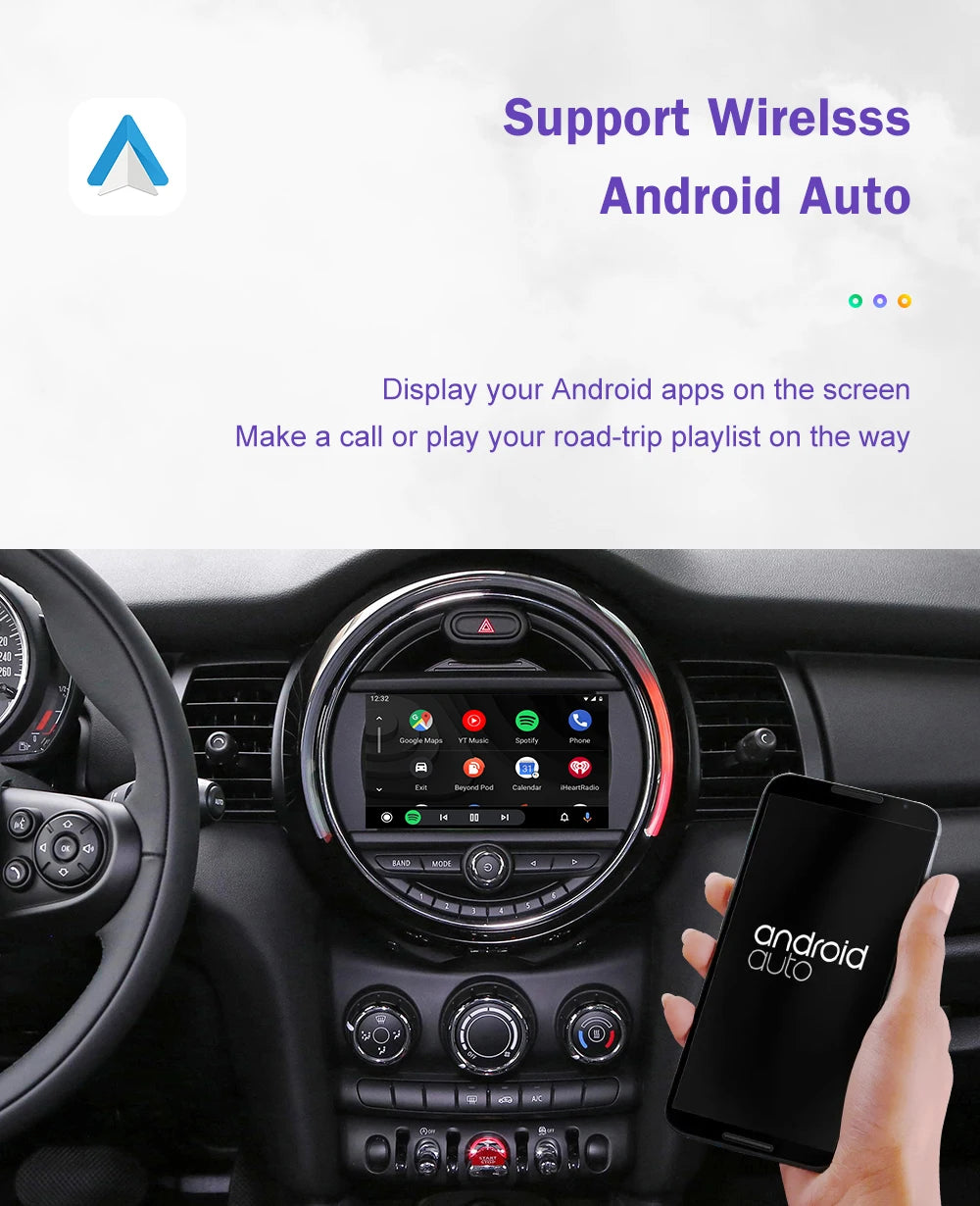 Wireless CarPlay for Mini R55 R56 R57 R58 R59 R60 R61 F54 F55 Clubman Countryman Hardtop John Cooper F56 F57 Android Auto