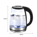 1.8L Electric Kettle Glass Tea Kettle Water Boiler 220V Auto Shut-Off Electric Kettle Home Kitchen Appliances