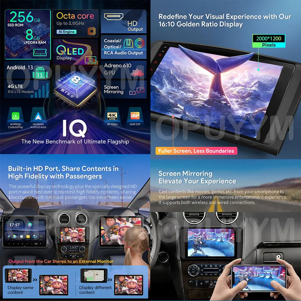 Android 14 For Hyundai i10 2 2013 -2018 LHD 2K QLED Stereo Car Radio Multimedia Video Player GPS AI Voice CarPlay 4G Navigation